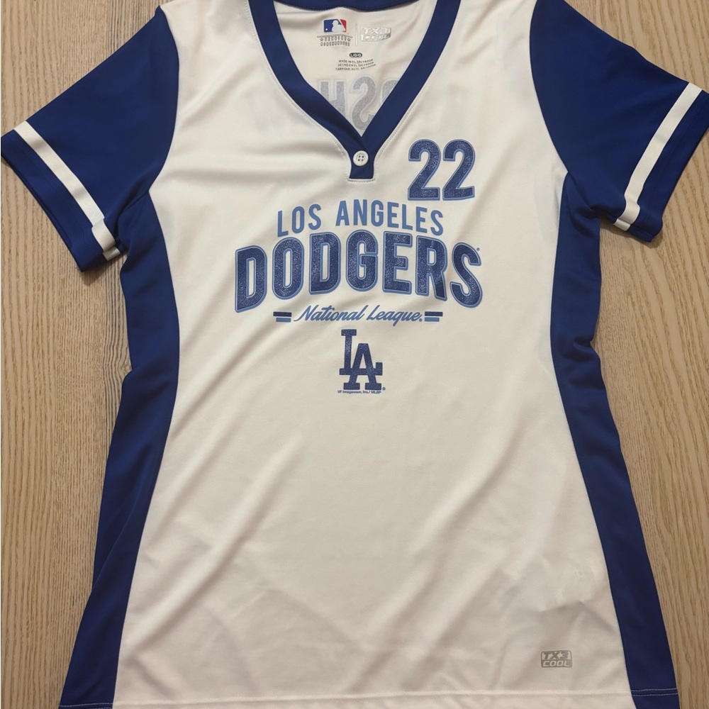 Majestic Dodgers Blue and White Jersey